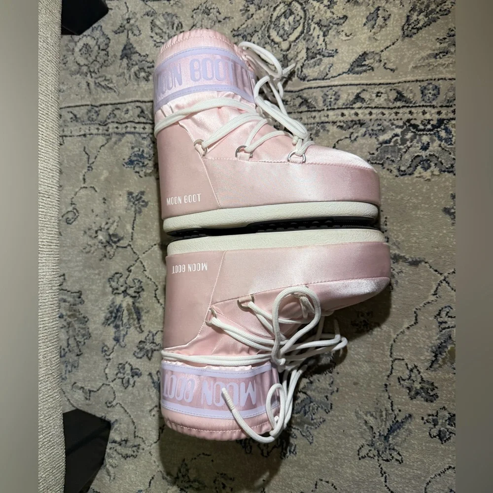 Moon Boot Icon Low Rose Pearly Boots Rose